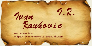 Ivan Rauković vizit kartica